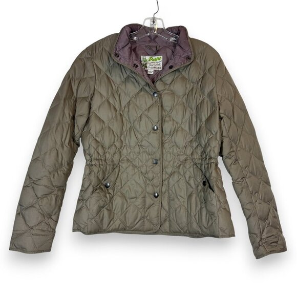 Eddie Bauer Jackets & Blazers - Eddie Bauer Goose Down Puffer Jacket Large Brown Quilted Outdoor Gorpcore
